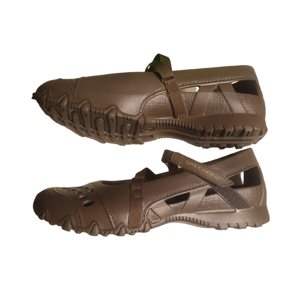 Skechers Cali Gear "Calies" Mary Jane Flats 100% EVA Size 7 Brown - Picture 5 of 7